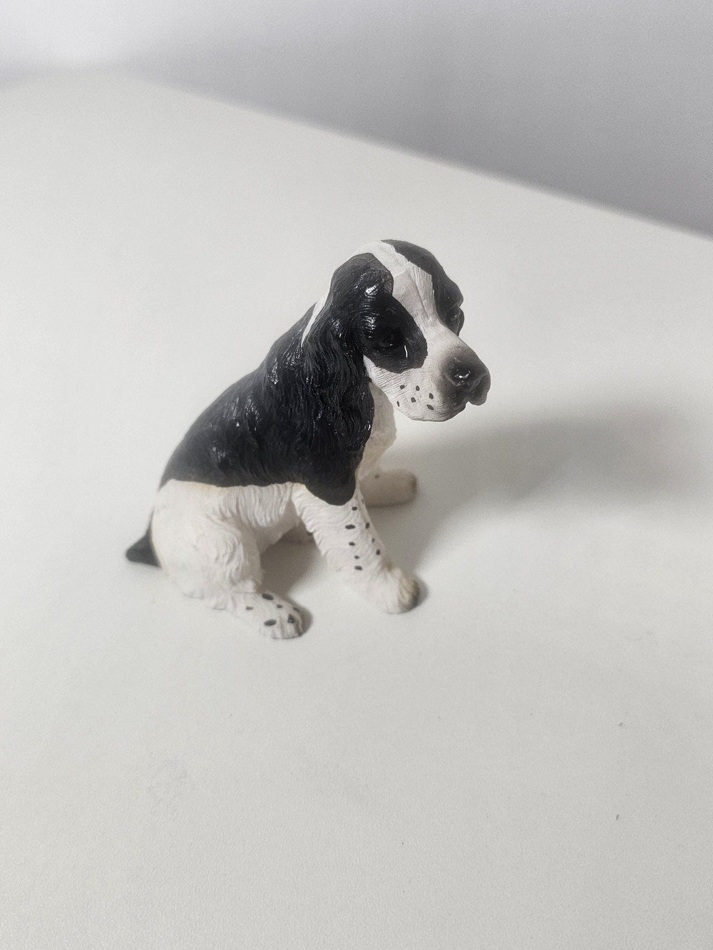 Black & White Dog Figurine Toy by